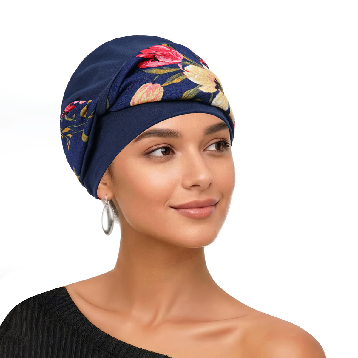 Turban tendance pour femmes musulmanes, doux et extensible, foulard pré-noué, hijabs imprimés mode, bandana, bonnets chimio, couvre-chefs