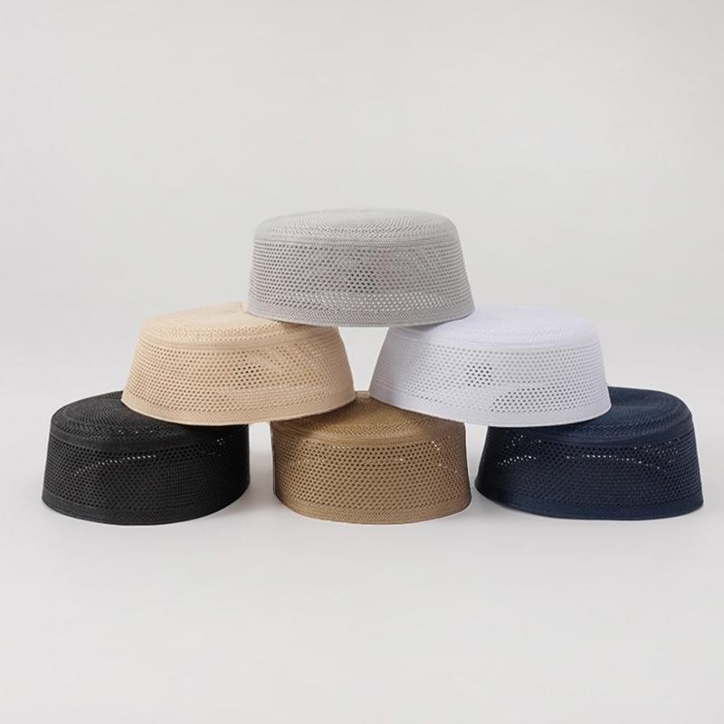Hommes adultes tricot Abaya chapeau prière traditionnel indien chapeau rond Turban casquettes Kufi casquettes rondes chapeaux