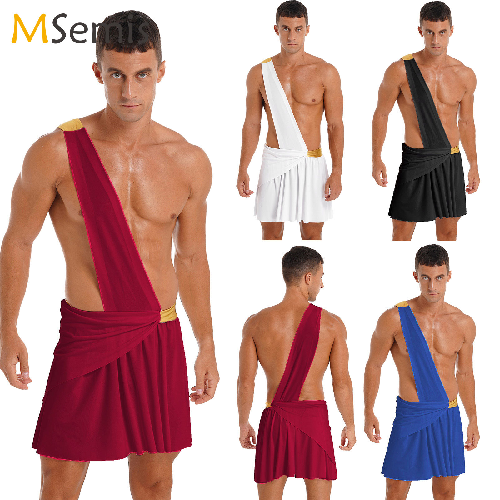 Costume de Toga du Dieu Grec des Prairies pour Homme, SFP One-initié, Costume de ixde M. Prince, Jupe Grecque des Prairies, Tenue de Cosplay d'Halloween