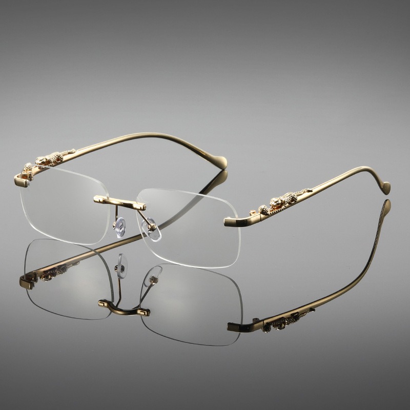 Lunettes de soleil carrées sans monture, à bords taillés en diamant, tendance, pour hommes et femmes, lunettes de voyage, montures fines haut de gamme