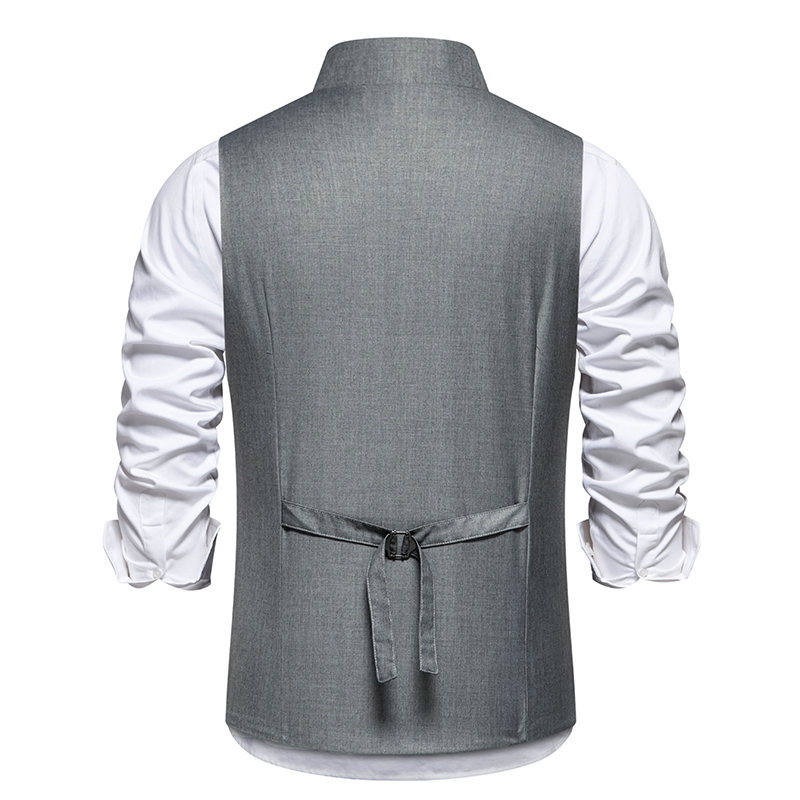 Nouveaux hommes costume gilets mode intelligent décontracté robe formelle gilet pour mariage gilets hommes couleur unie sans manches fête gilet homme