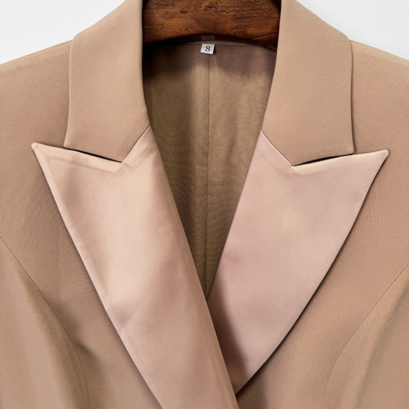 Robe de soirée pour mondaines, robe longue, col tailleur, robe mi-longue, élégante, ourlet feuille de lotus, robe longue ajustée