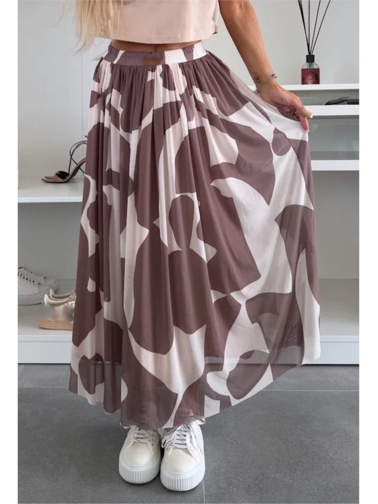 Jupe ample imprimée élégante pour femmes, jupe longue décontractée, taille haute, mode vacances, plage, fête, vêtements pour femmes, nouvelle collection été