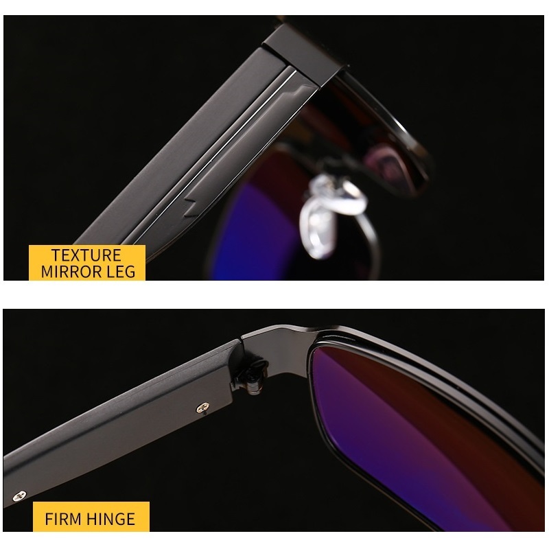 Lunettes de soleil de luxe pour hommes, lunettes de soleil de créateur pour la conduite et la pêche, lunettes de soleil vintage en métal pour homme