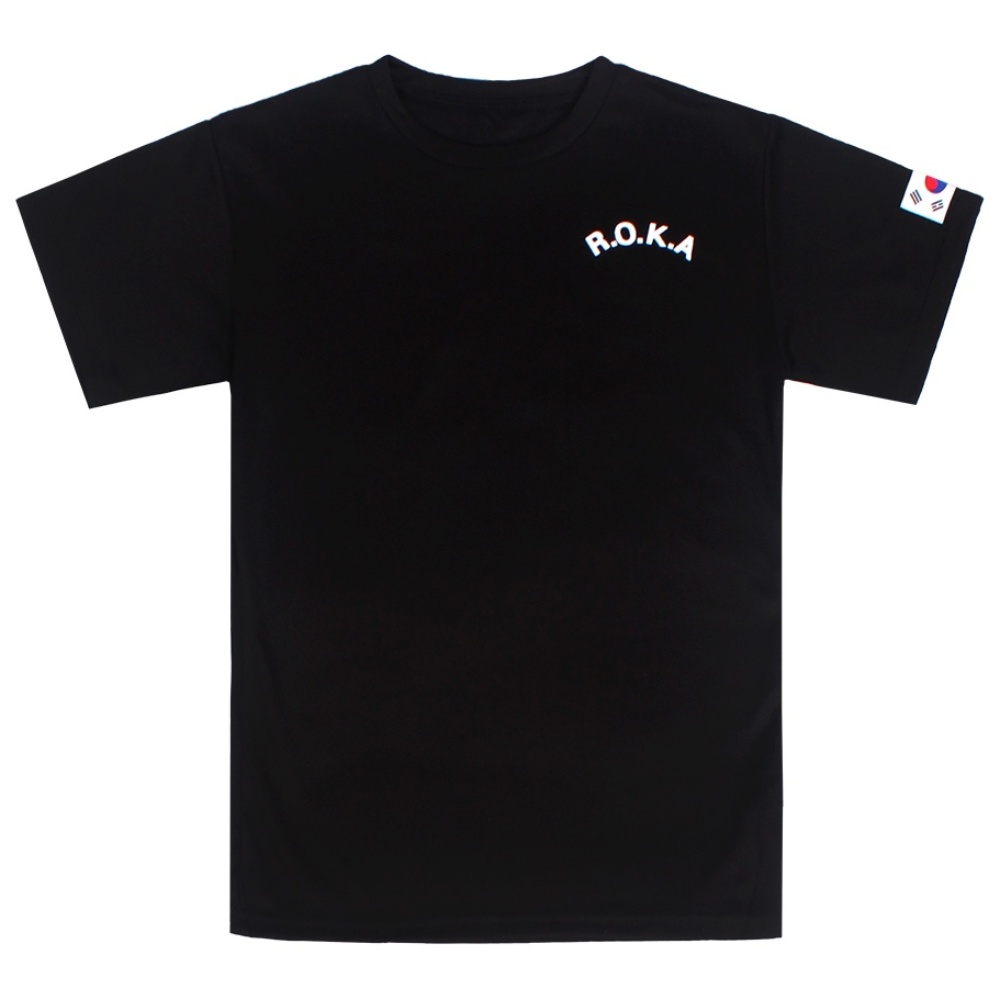 T-shirt surdimensionné pour homme avec imprimé drapeau de l'armée coréenne Roka, en coton, à manches courtes, décontracté, graphique, pour l'été, unisexe, streetwear