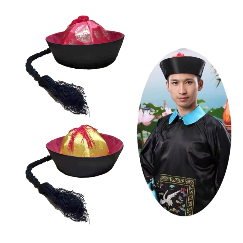 Chapeau d'eunuque chinois Costume traditionnel Chapeaux pour hommes et femmes