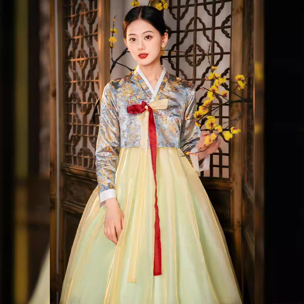 Hanbok traditionnel coréen pour femmes, robe ethnique de cour, costume pour mariage, séance photo de voyage, fête d'anniversaire, tenue de spectacle sur scène
