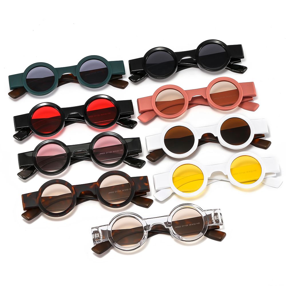 Petites lunettes de soleil rondes pour femmes et hommes, UV400, RiSALE, Punk Shades, Lunettes de soleil pour femmes, Ins Popméthanol, Clear Ocean Lens Eyewear, Tendance