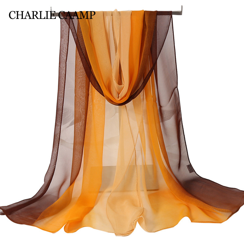 Echarpe Georgette en mousseline de soie pour femmes, châle long élégant, hijab, bandana solide, péplum
