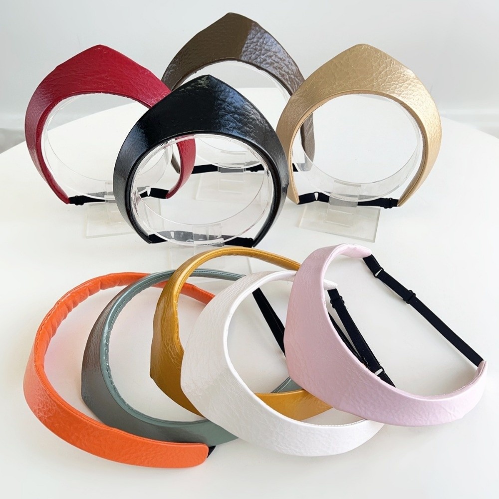 Serre-tête réglable en cuir pour femme, style européen et américain, avec couronne, antidérapant, accessoire de coiffure pour dames