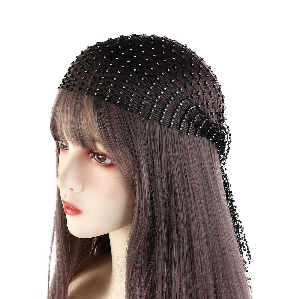 Bandana sexy évidé pour femmes, filets à cheveux d'été, écharpe de sauna, turban en maille scintillante, bonnet, bande de sauna en biscuits
