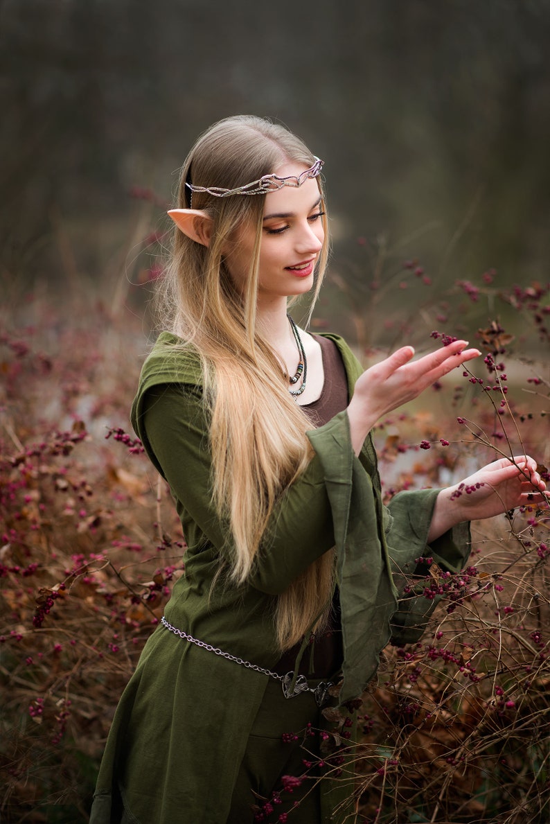 Cape d'elfe enchantée Cape de lutin Costume de fée Cape verte forêt robe médiévale tenue de fée elfe Cosplay fantaisie Halloween