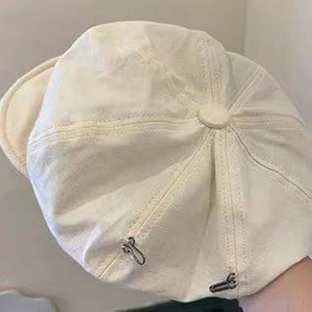 Béret nuage asymétrique, grande circonférence de la tête, Style de rue, chapeau octogonal rétro, couleur unie, Style japonais, chapeau d'artiste pour femmes