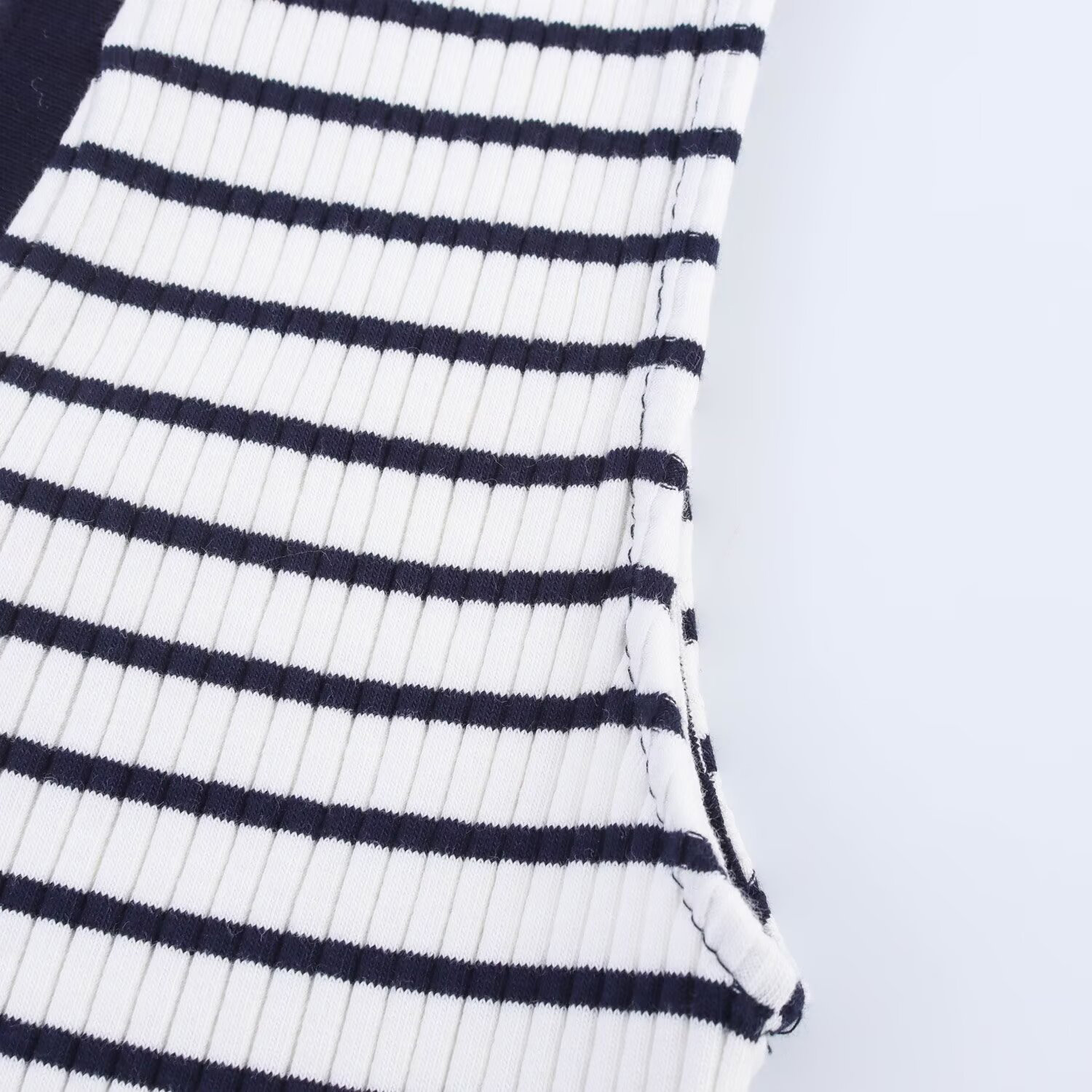 Été nouveau Style de mode côtelé sans manches col Polo T-shirt Style sportif Polo petit gilet haut vêtements pour femmes