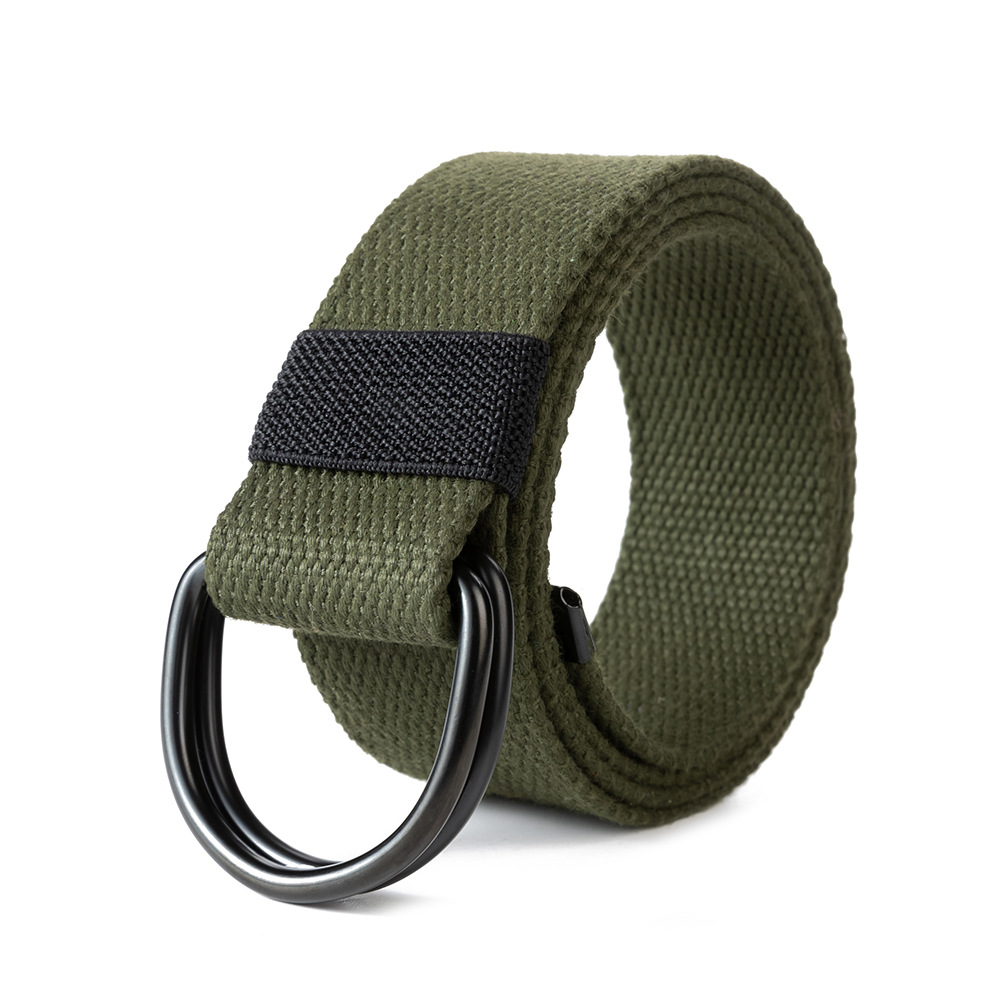 Toile tactique hommes ceinture de haute qualité unisexe Double anneau en D boucle ceinture décontracté toile femme ceinture tissu pour jean