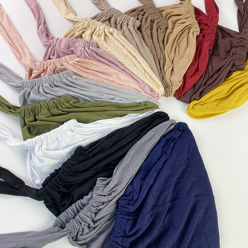 Bonnet sous-hijab ajustable en modal doux pour femmes musulmanes – Couvre-chef intérieur extensible et respirant, accessoire de prière
