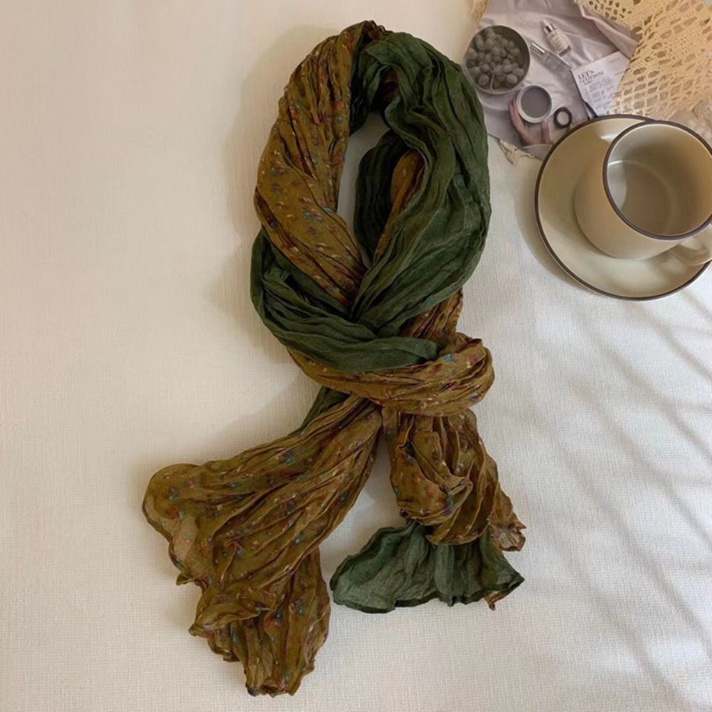 Mode automne hiver coton lin écharpe Vintage garder au chaud plissé imprimé écharpe carré marque de luxe concepteur châle enveloppement