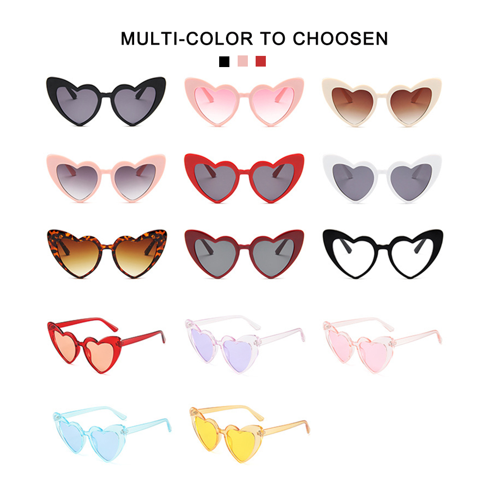 Lunettes De soleil en forme De cœur pour femmes, grande monture, personnalité, Sexy, mignonnes, verres dégradés, marque De styliste, Oculos De Sol