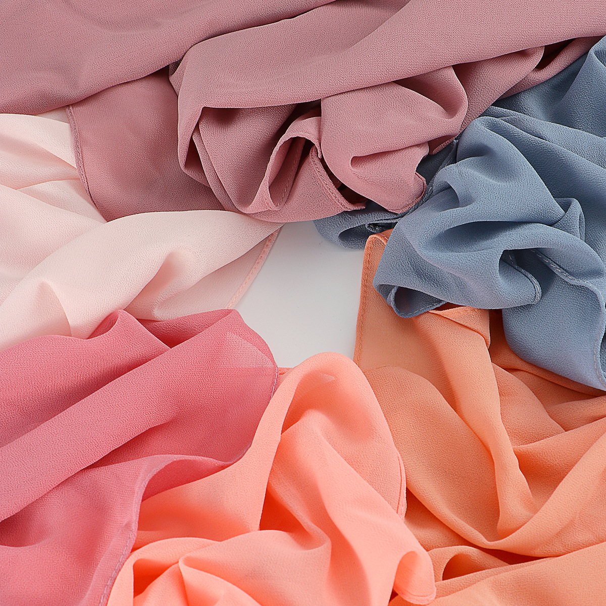 Ramadan musulman en mousseline de soie Hijabs pour femme couleur unie foulard Long châle écharpe femmes Jersey Hijabs dames Islam Voile Hijab