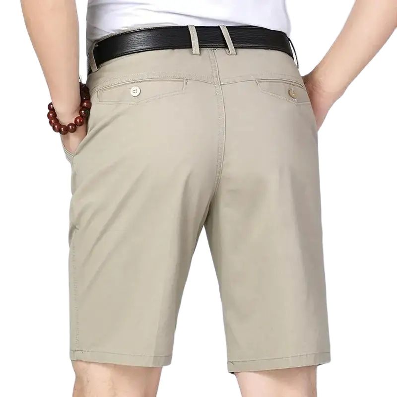 Short de plage pour homme, 100% coton, longueur aux genoux, marque classique, vêtements confortables