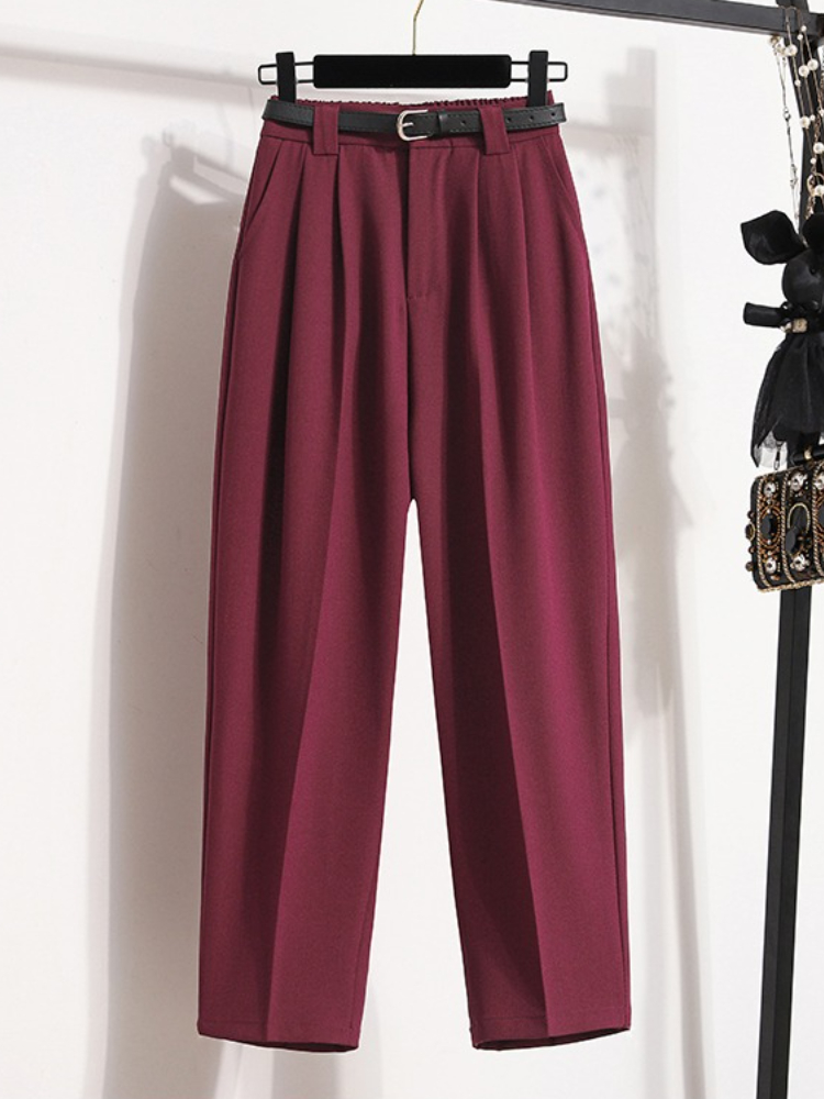Pantalon grande taille pour femmes, taille haute, droit, costume, Style coréen, décontracté, surdimensionné, nouvel arrivage 2026