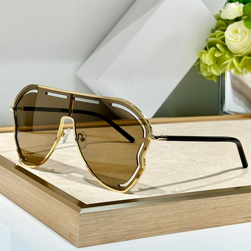 Lunettes de soleil à monture large en alliage pour hommes et femmes, de haute qualité, nouvelle mode, marque de créateur, rétro, UV400, lunettes de soleil d'extérieur