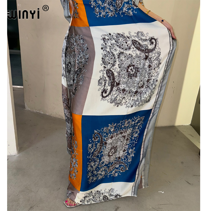WINYI robe traditionnelle africaine musulmane pour femme abaya dubaï caftan de luxe robe de soirée élégante robe Maxi longueur couvertures de plage