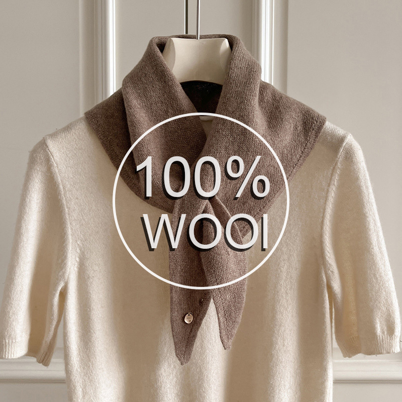 100% laine britannique tricoté Triangle écharpe Niche triangulaire écharpe femmes foulard hiver écharpe multi-fonctionnelle chaud tricoté écharpe