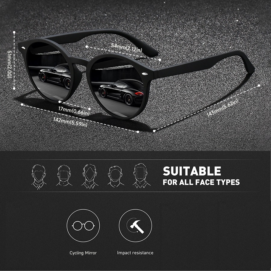 2-3 Pièces Lunettes de Soleil Ovales Vintage Tendance Homme Femme Pêche Conduite Marque de Luxe Designer Rétro