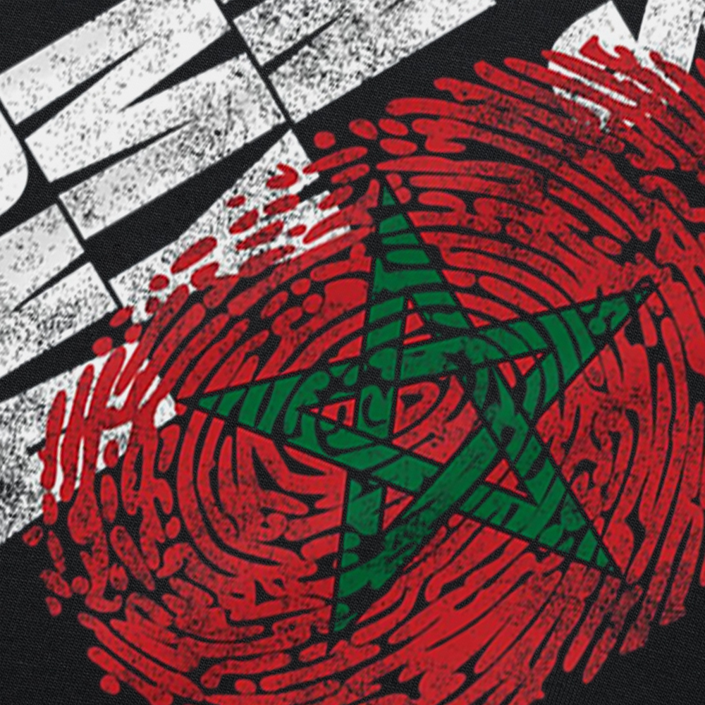 T-shirt manches courtes homme, streetwear en coton, humoristique, c'est dans mon ADN, marocain, africain, maure, sensation, été