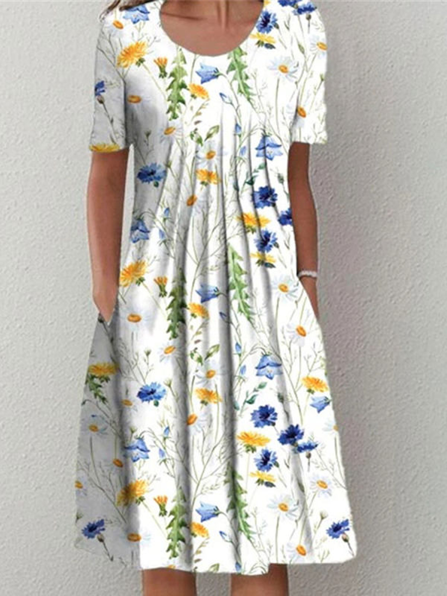 Mode femmes élégantes robe ample tenue décontractée femmes robe imprimée nouveau tempérament