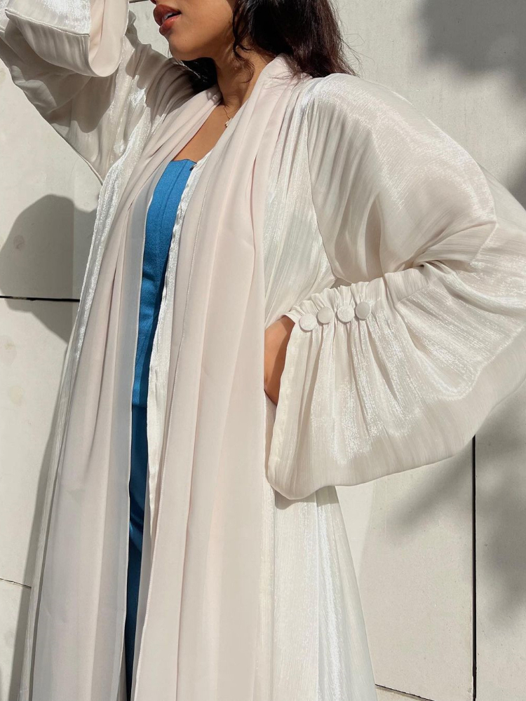 Eid soyeux Abayas pour femmes musulman Jalabiya Ramadan Robe bouton manches Ramadan Caftan robes de soirée Robe Largo Cardigan