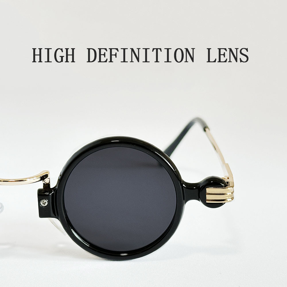 Petites lunettes de soleil rondes punk pour hommes et femmes, lunettes de soleil rétro, lunettes de mode vintage, vacances, steampunk