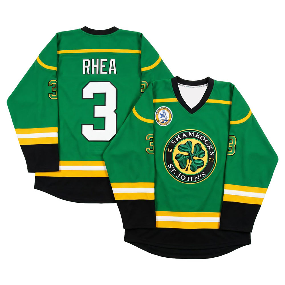 Maillot de hockey sur glace vintage unisexe, motif trèfle vert, manches longues, col en V, chemise de sport en maille, hauts amples de style streetwear pour hommes et femmes