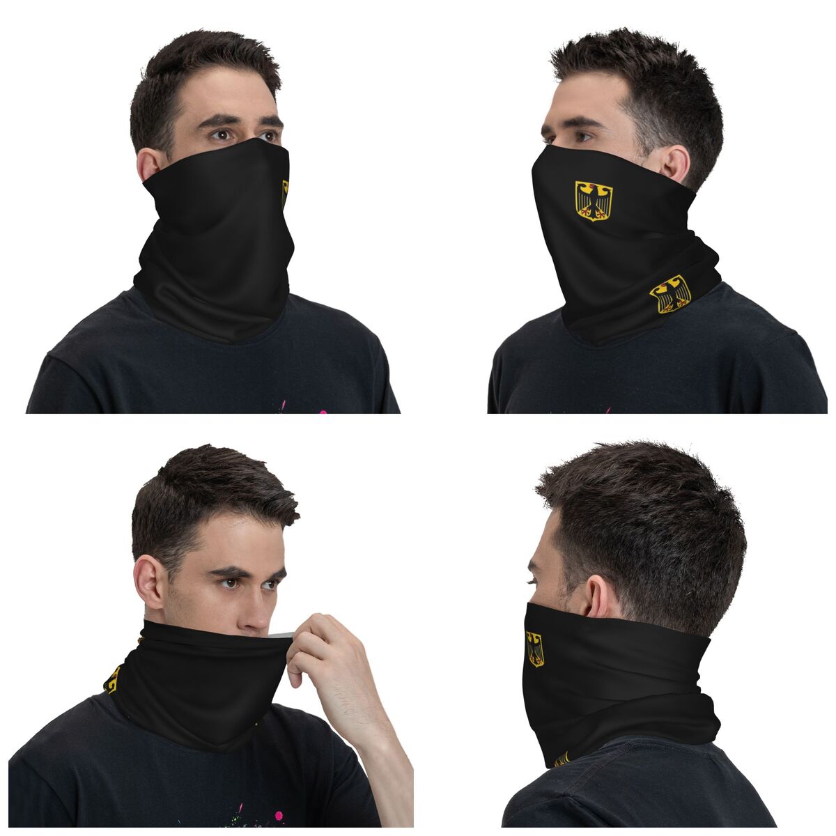 Bandana Bundesadler avec armoiries de l'Allemagne, cache-cou, masque d'aigle du drapeau allemand, écharpe, cagoule multi-usage, cyclisme, unisexe, adulte