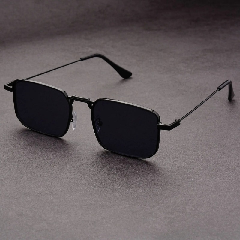 Lunettes de soleil rétro en métal, rectangulaires, tendance, populaires, pour hommes, petites lunettes de soleil carrées, pour femmes, pour voyager, Oculo
