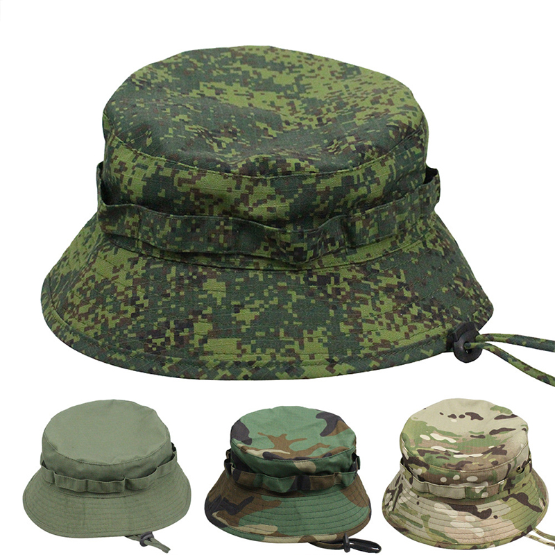Chapeau Panama pour homme, chapeau bob tactique camouflage, chapeau de protection solaire pour les activités de plein air, randonnée, camping, pêche, chapeau de plage pour homme