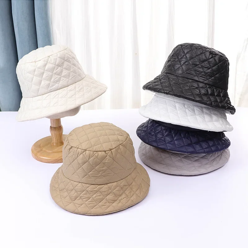 Losange en coton ultra-léger pour femme, chapeau de poisson, casquette Suffolk, veste chaude, décontracté coréen, casquettes ander, Y2K, hiver, nouveau