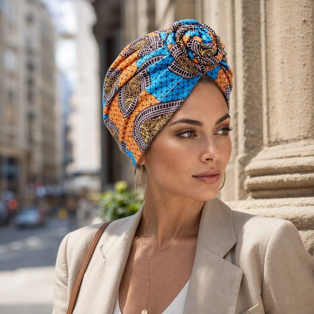 Nouveaux bonnets hijab à imprimé africain, style noué, turban plissé torsadé, chapeau respirant, couvre-chef chimio, couvre-tête pour femmes