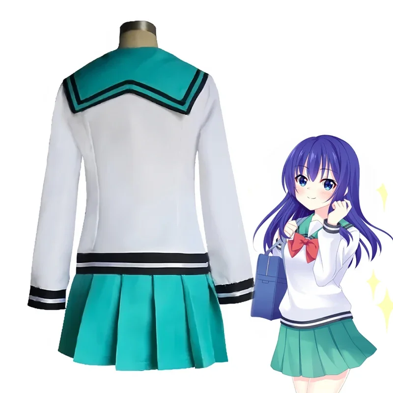 Ensemble de costume de cosplay uniforme de marin japonais style anime, haut à manches longues, jupe plissée, nœud papillon, chaussettes, tenue de jeu de rôle pour femme