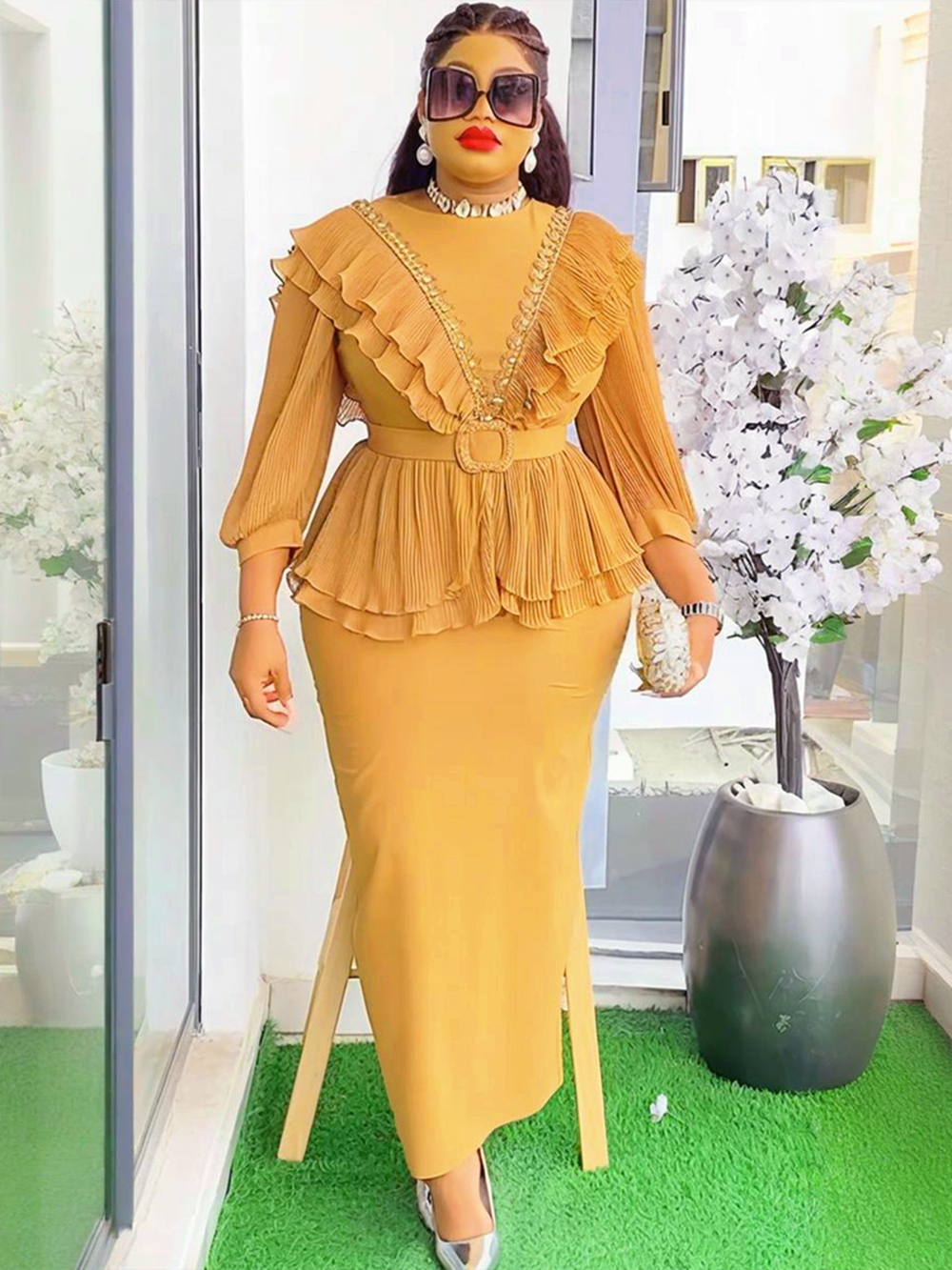 Robes africaines élégantes pour femmes, nouvelle mode d'automne, robe longue de fête de mariage turque, grande taille, vêtements pour dames, 2025