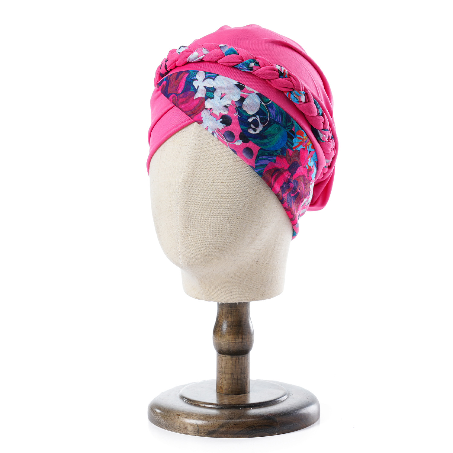 Femmes à volants musulman Turban imprimé fleur noeud foulard islamique intérieur Hijab casquettes chimio casquette perte de cheveux plissé tête enveloppement Turbante