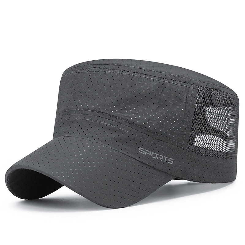 Chapeaux militaires pour hommes et femmes, casquette plate, séchage rapide, printemps, été, crème solaire, maille respirante fine, chapeau de pêche en plein air, nouveau
