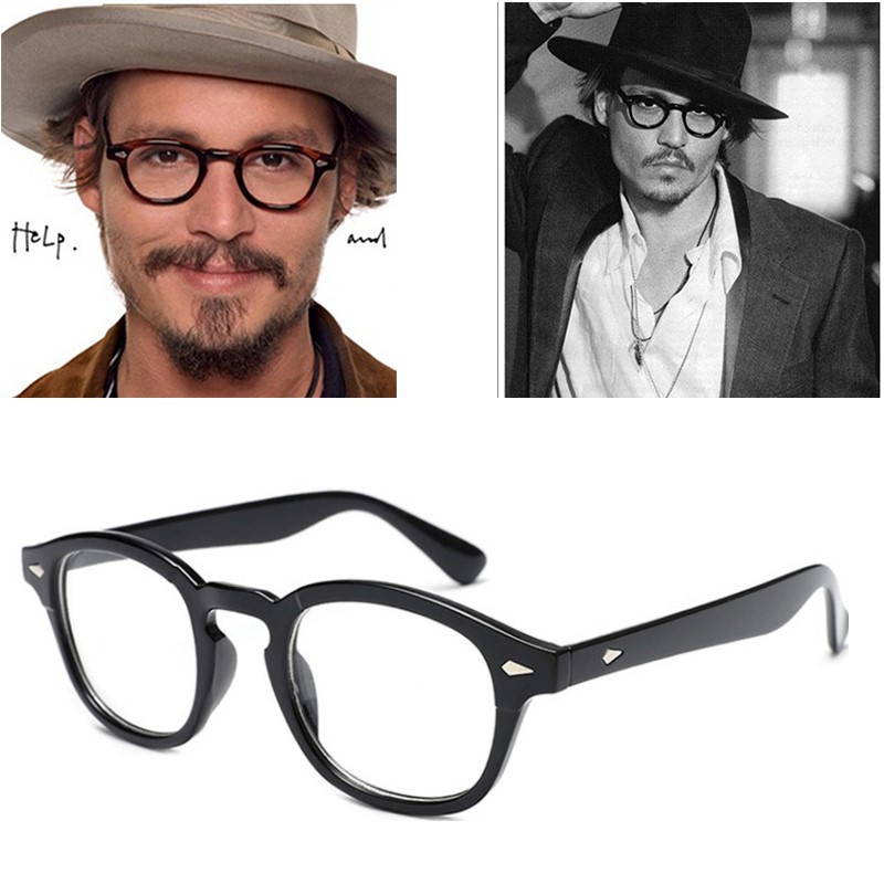 Johnny Depp lunettes hommes monture de lunettes Lemtosh Style lunettes lentille transparente marque concepteur ordinateur mâle rond Vintage