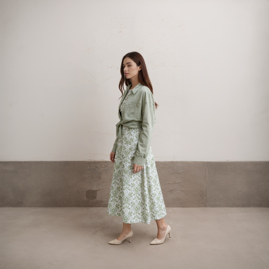 Ensemble chemise et robe en coton et lin pour femmes, imprimé à la mode avec poche, Collection de robes de qualité supérieure, ensemble 2 pièces élégant pour dames, automne
