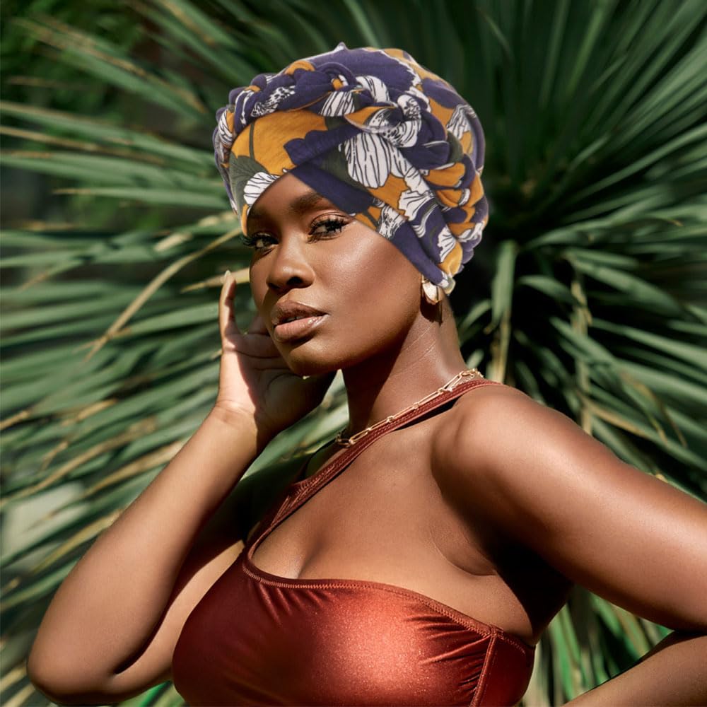 Femmes africaines Turban casquettes imprimer torsion tresse bandeau pré-attaché chimio Cancer Bandana foulard couverture de cheveux chapeaux d'enveloppement
