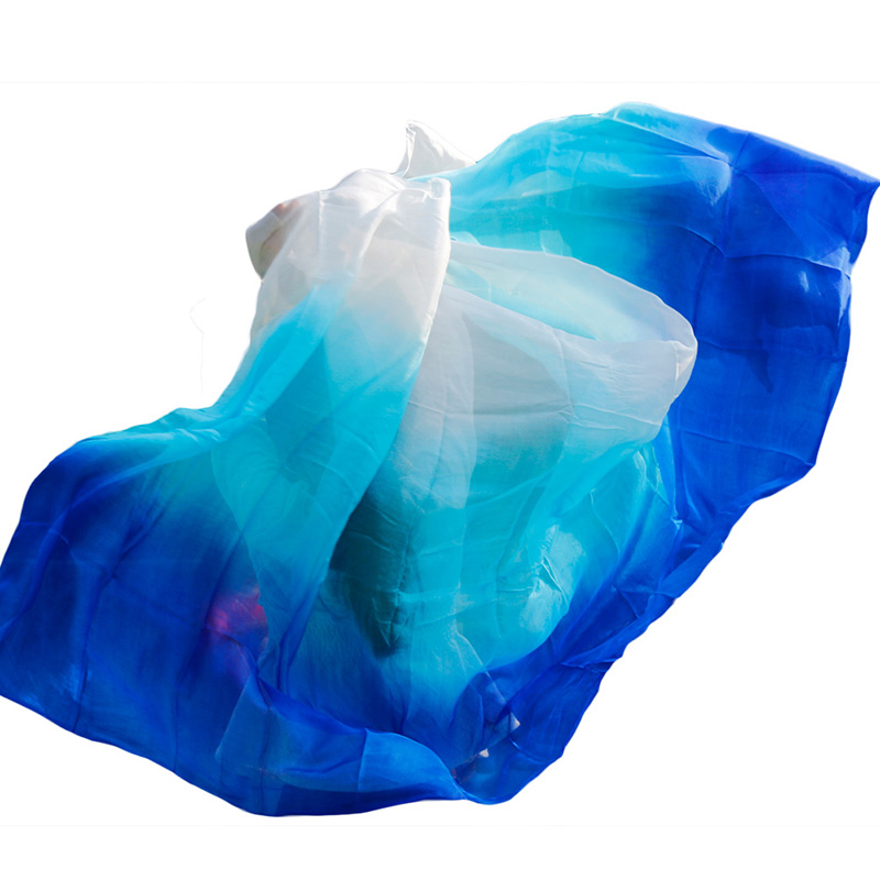 Voile de brevdu Ventre en Soie pour Femme, Écharpe Sexy, 100% Authentique, Blanc + 430 + Bleu Royal, Qualité