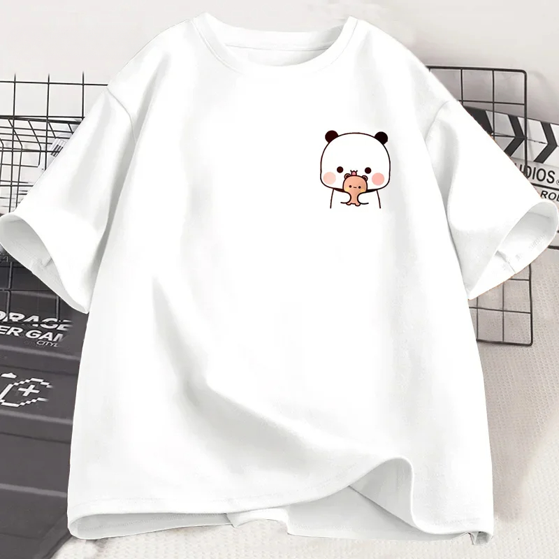 Panda ours Bubu Dudu mode drôle Couple T-shirt femmes mode décontracté manches vêtements Harajuku à manches courtes décontracté