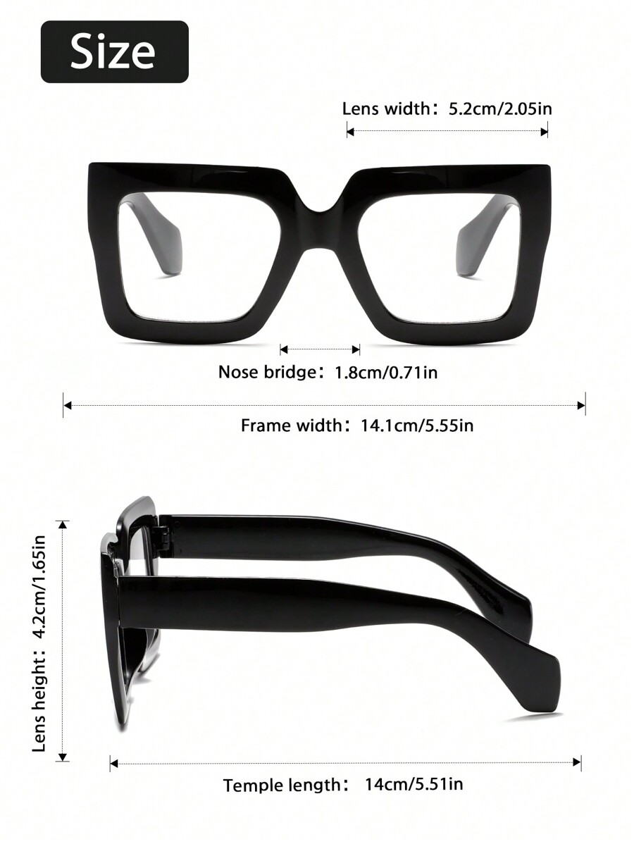 2/3/4 pièces lunettes claires carrées classiques de mode pour les femmes à la mode vie quotidienne Cool hommes accessoires de vêtements de lecture.