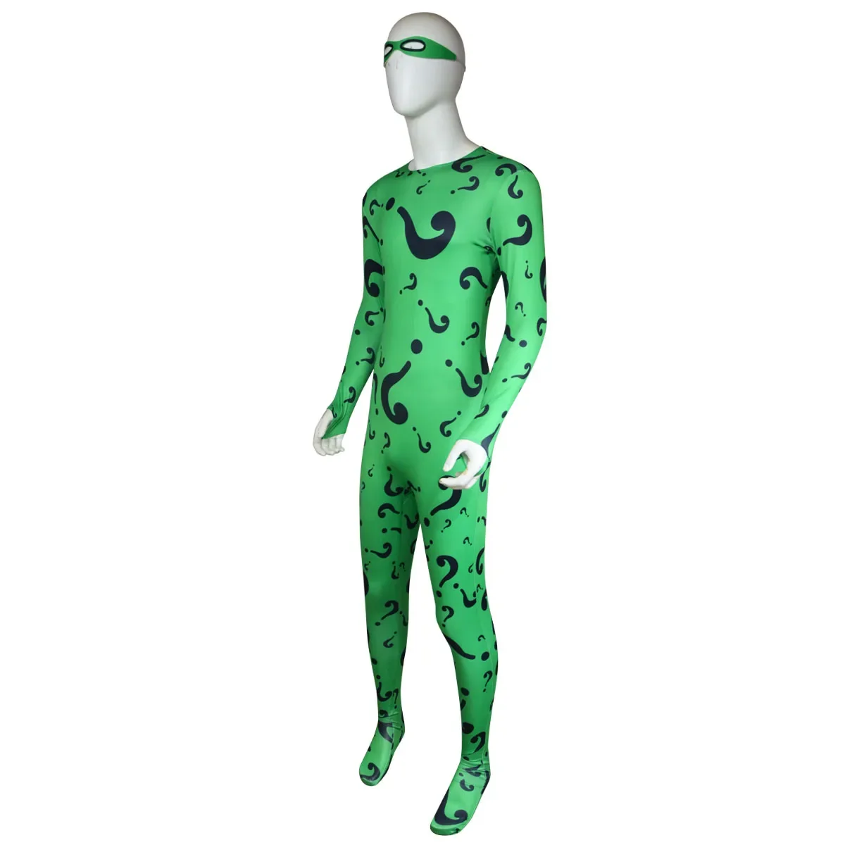 Costume de cosplay TV Riddler pour hommes adultes, chemise, manteau, pantalon, cravate, masque, uniforme de fantaisie, déguisement pour Halloween, carnaval, fête